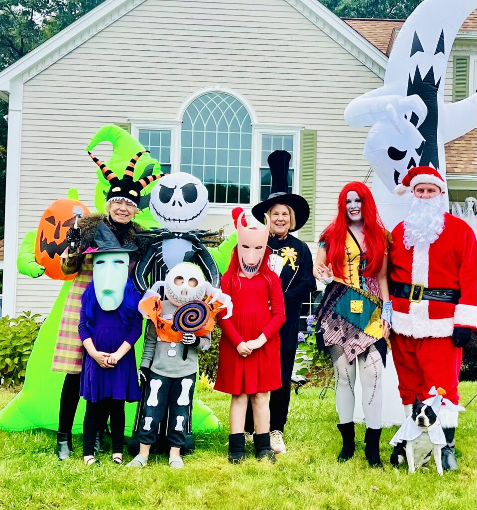 Family dressed as nightmare before Christmas for Halloween